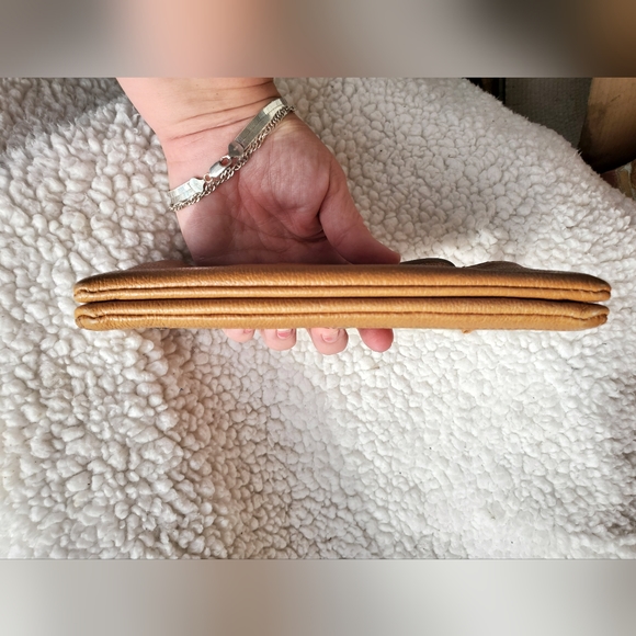 Brighton Tan Patent Leather Cutout Print Wristlet Wallet - Picture 5 of 14